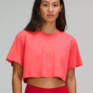 Lululemon All Your Cropped T-shirt, Pale Raspberry (4)